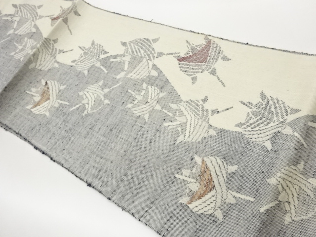 JAPANESE NAGOYA OBI / TSUMUGI / WOVEN SPOOL
